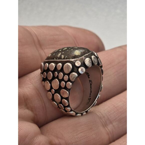 ECHO OF THE DREAMER STERLING SILVER 925 TURQUOISE RING SIZE 6.5 - Picture 4 of 15